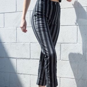 Brandy melville blue and gray striped pants